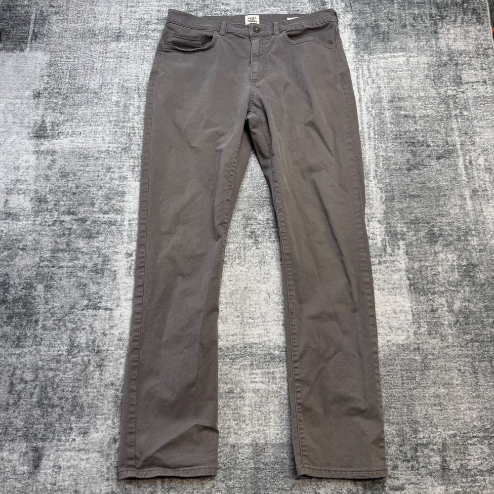 Flint and Tinder Pants Mens 33x32 Gray 365 5 Pocket Chino Slim Fit Twill Stretch